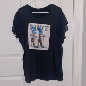 First love women’s size shirt, 2XL color black